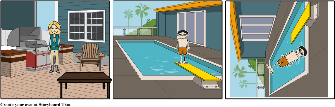 Break The Barrier - Storyboardthat Swimming (1164x385), Png Download