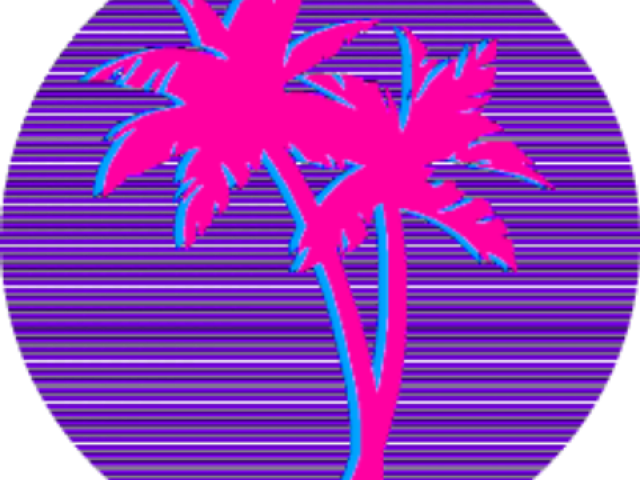 Vaporwave Clipart Transparent Pink - Coqueiro Vaporwave Png (640x480), Png Download