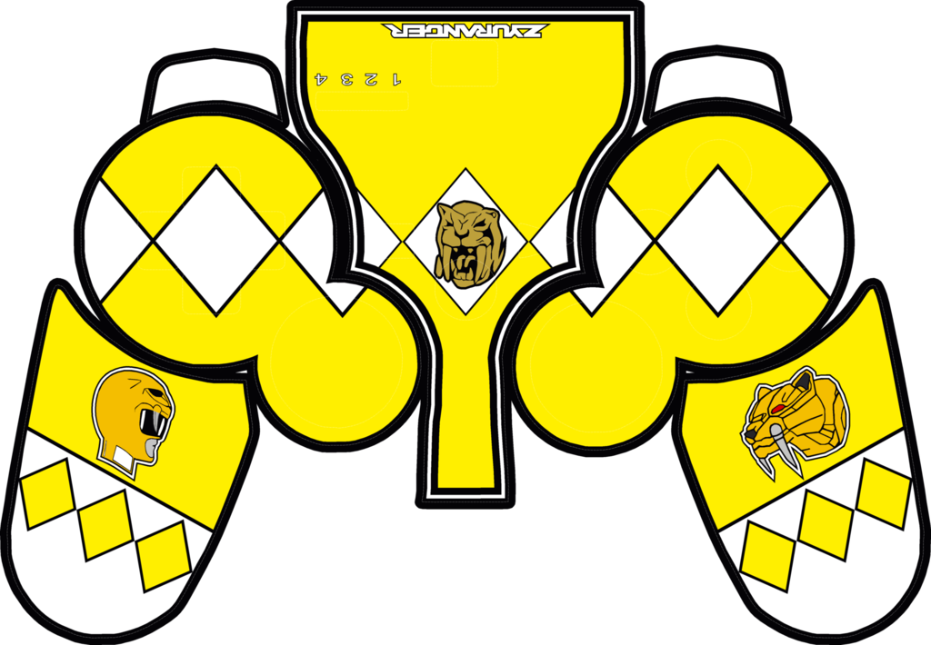 Tiger Ranger Ps3 Controller Skin (1024x710), Png Download
