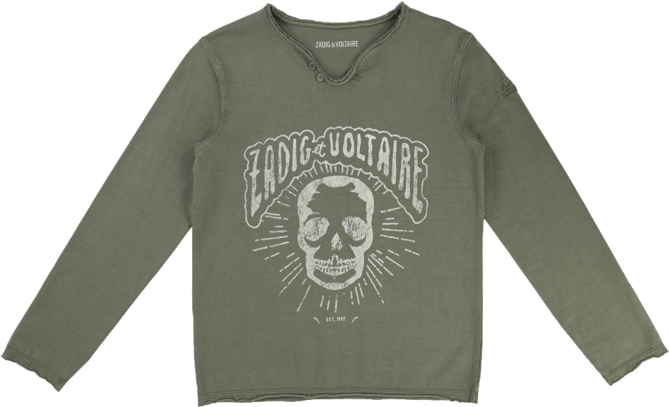Zadig & Voltaire Kids T-shirt Boxer Skull - Long-sleeved T-shirt (960x720), Png Download