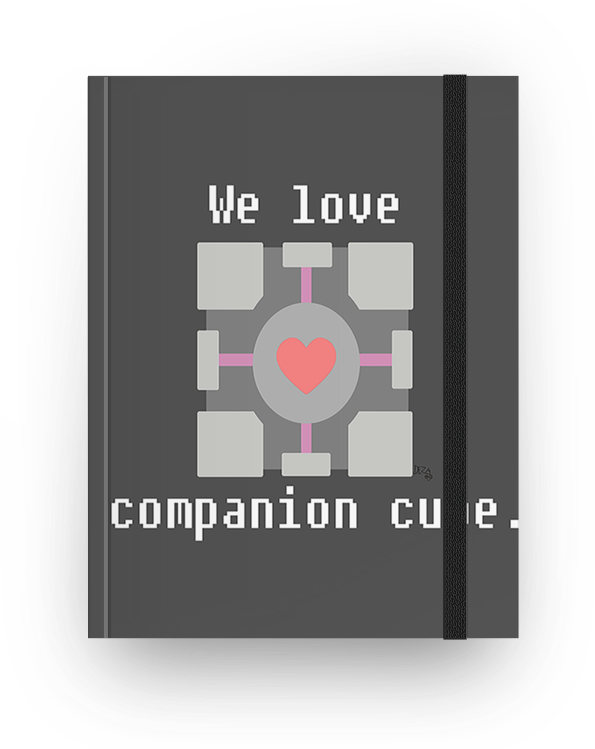 Caderno We Love Companion Cube - Circle (800x800), Png Download