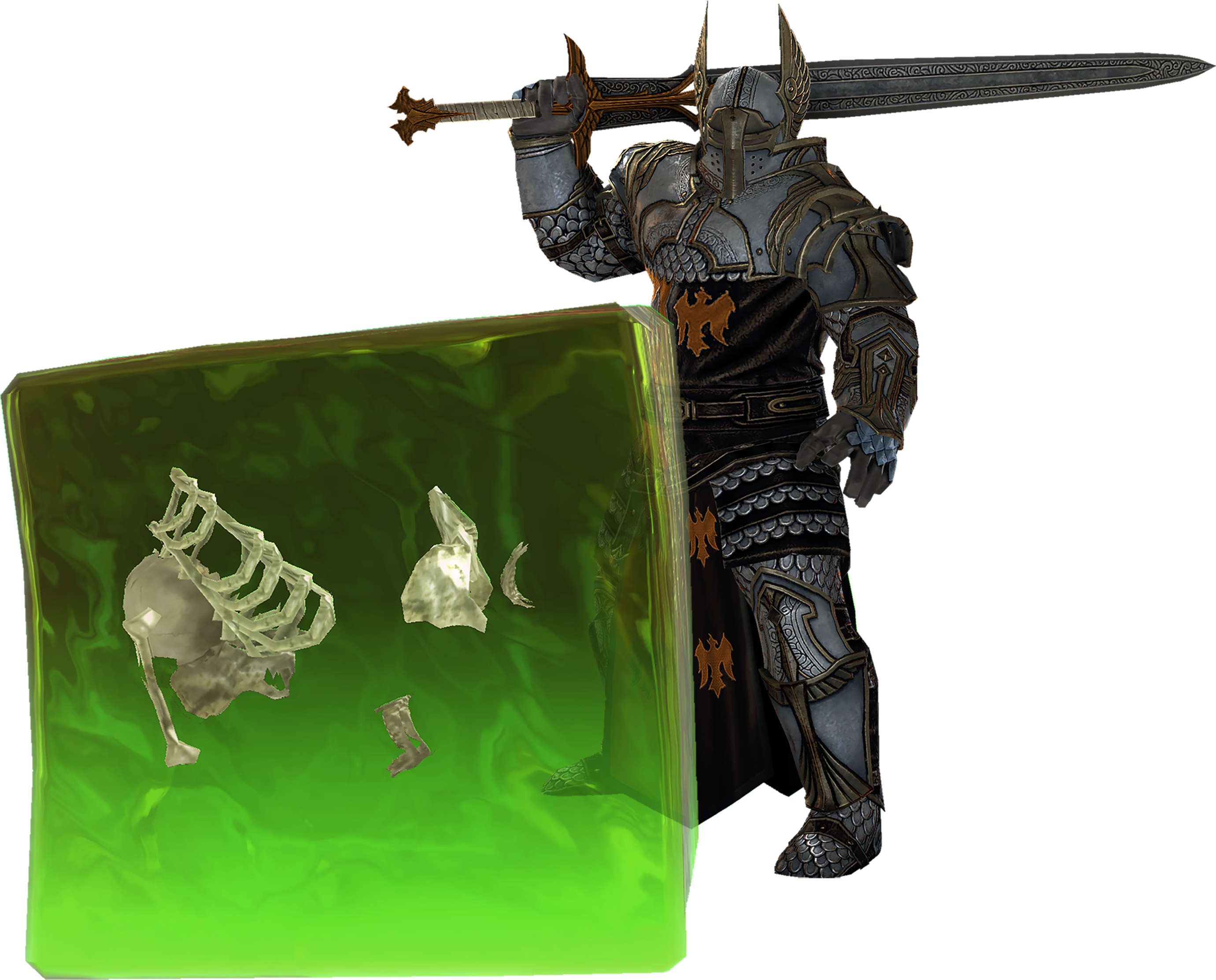 Nw Ps4 Gelatinous Cube Image - Sword (4000x2250), Png Download