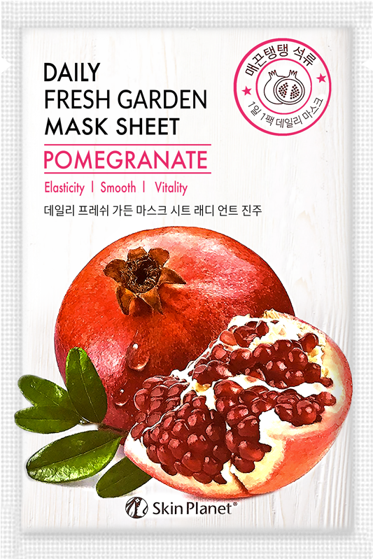 Skin Planet Daily Fresh Garden Mask Sheet Pomegranate (700x933), Png Download