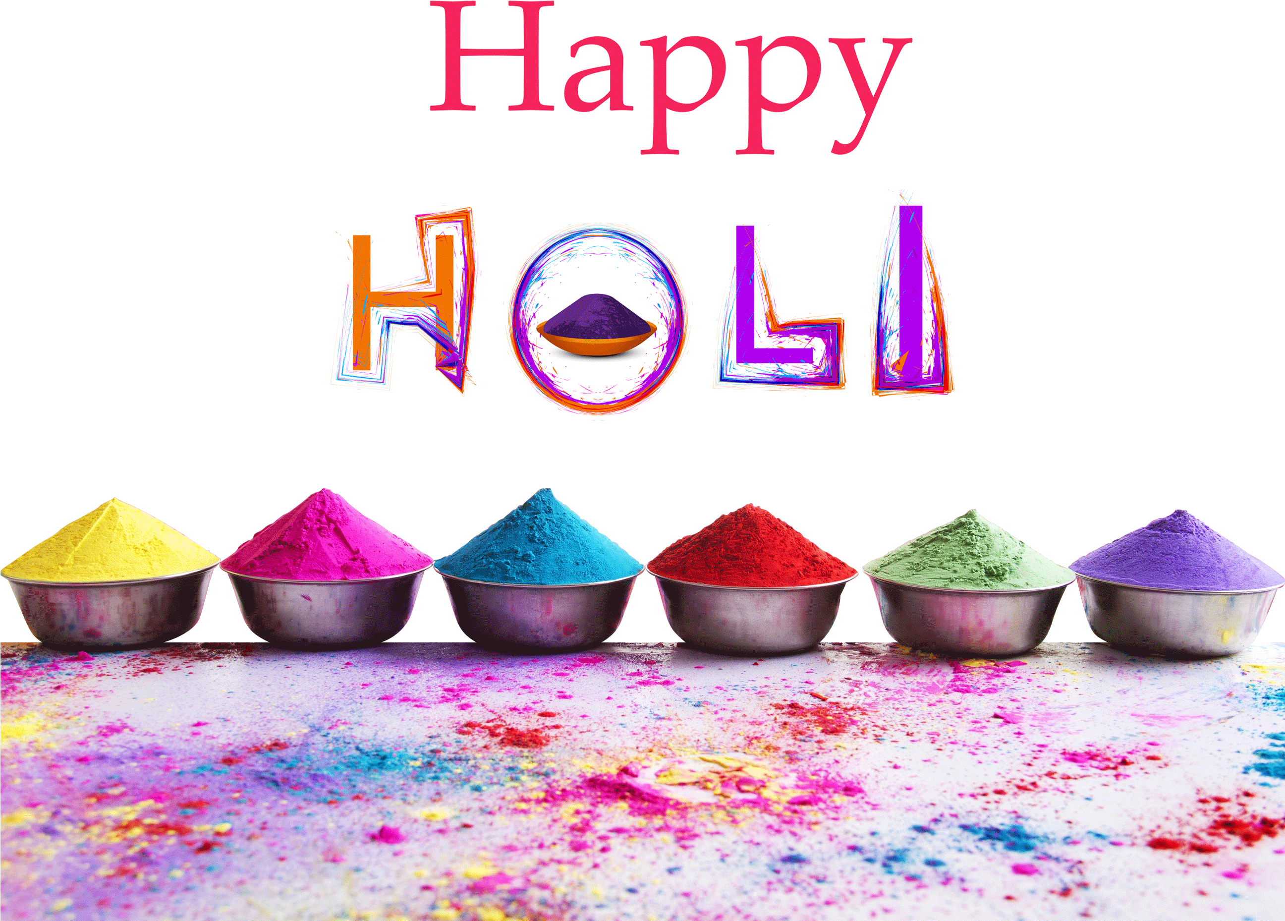 Download - Festival Of Colours (2592x2018), Png Download