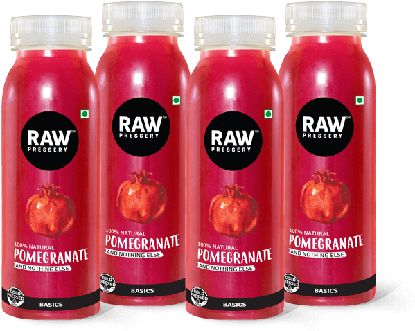 Buy Pomegranate Juice Online From Raw Pressery - Caffeinated Drink (860x590), Png Download