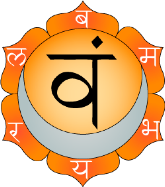 Six Petals Of The Svadhisthana - Swadhisthana Chakra (558x631), Png Download