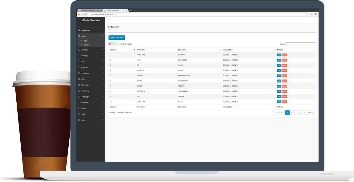 Crud Admin Php (1270x608), Png Download