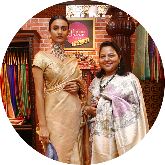 Nava-millennium2 - Palam Silks Sarees (559x558), Png Download