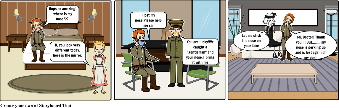 The Nose - Cartoon (1164x385), Png Download