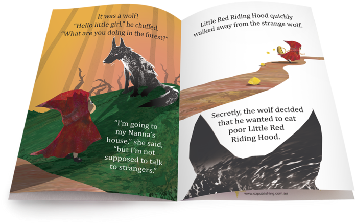 Little Red Riding Hood Fairy Tale Big Book - Document (1060x708), Png Download