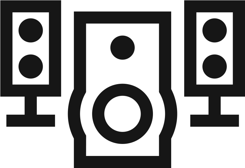 Bass Module And Speakers Icon - Circle (1280x640), Png Download