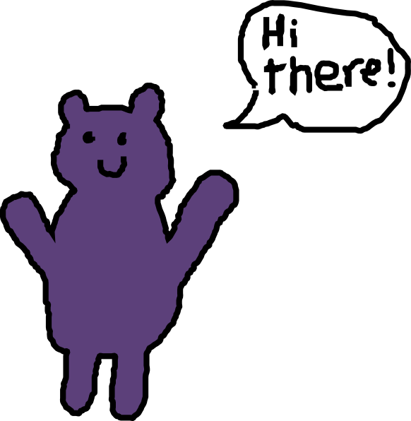 Purple Teddy Bear Clip Art - Cartoon (582x596), Png Download