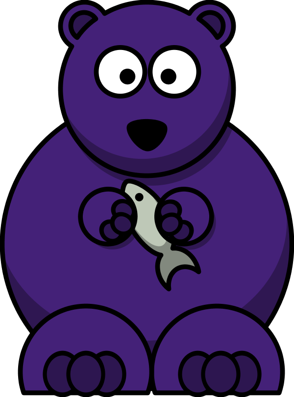 Black Bear Clipart Vector - Cartoon Bear (600x810), Png Download