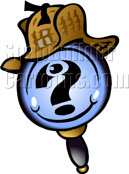 Magnify Glass Question Mark With Sherlock Hat - Cartoon Detective With Magnifying Glass (600x600), Png Download