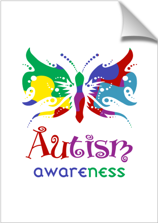 Autism Awareness Butterfly (674x516), Png Download