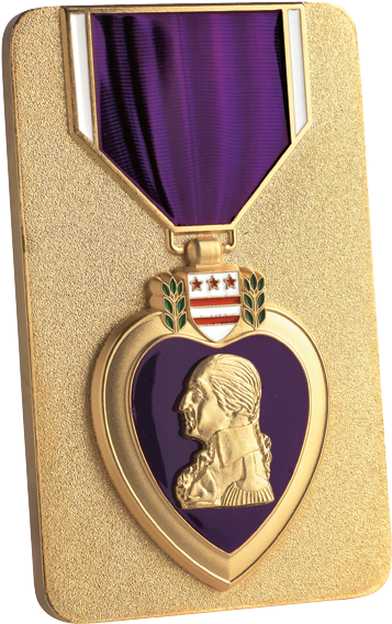 Purple Hearts, Purple Gold, Shades Of Purple, The Freedom, - Gold Medal (500x752), Png Download