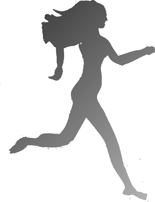 Nakedrunnershadow - Silhouette (498x648), Png Download