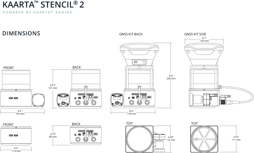 Stencil2 Technical Dimensions Xp - Diagram (1000x647), Png Download