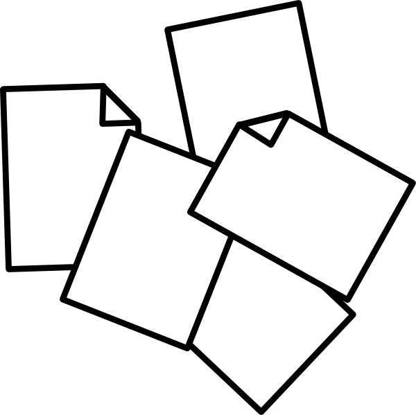 Papers Scattered Transparent (600x599), Png Download