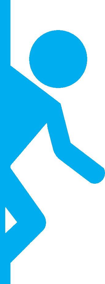 Website Gemaakt Door Mike - Portal 2 Blue Portal (342x926), Png Download