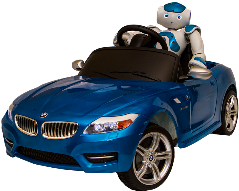Robot Driving A Car (800x638), Png Download