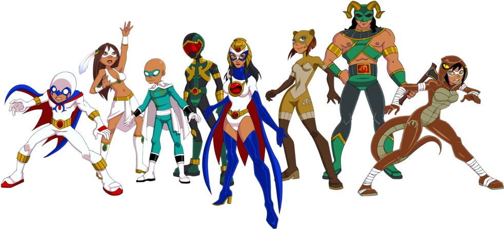 Png Royalty Free Download Egyptian Superheroes O S - Action Figure (1024x473), Png Download