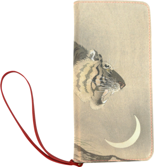Roaring Tiger, Japanese Woodcut By Ohara Koson Women's - Wallet (1000x1000), Png Download