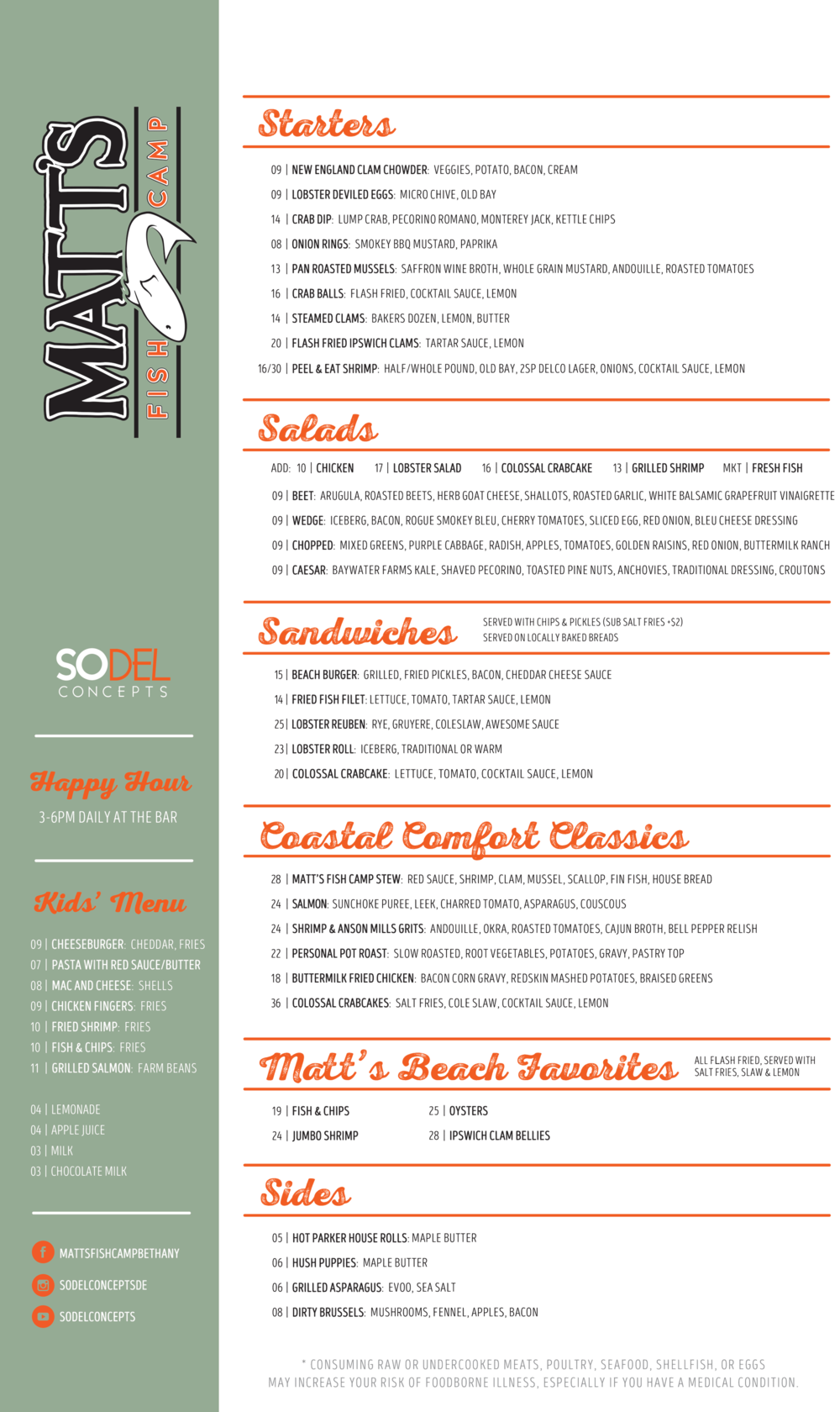 At Matt's Fish Camp Located Right On Coastal Highway - Brochure (1000x1680), Png Download