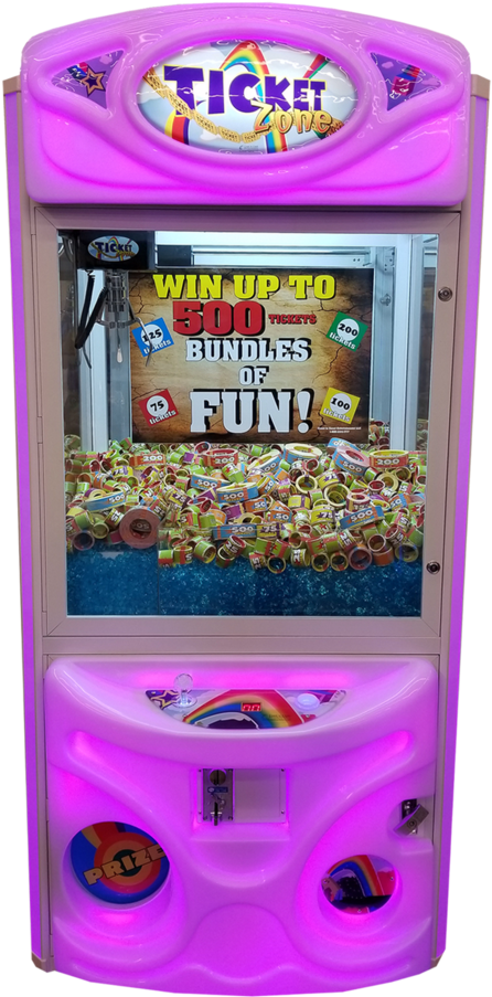 Ticket Zone Crane Machine Light Up Fun Tickets Win - Claw Machine Light (600x1024), Png Download