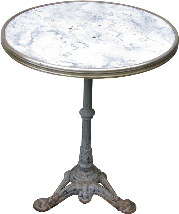 Vintage French Bistro Table (744x744), Png Download