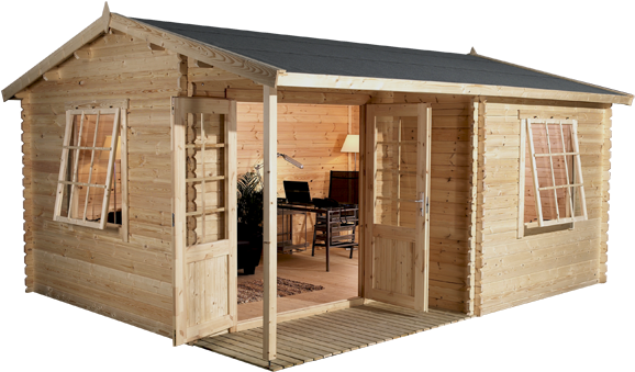 4m X 3m Waltons Greenacre Home Office Executive Log - 4m X 2m Summerhouse (600x600), Png Download