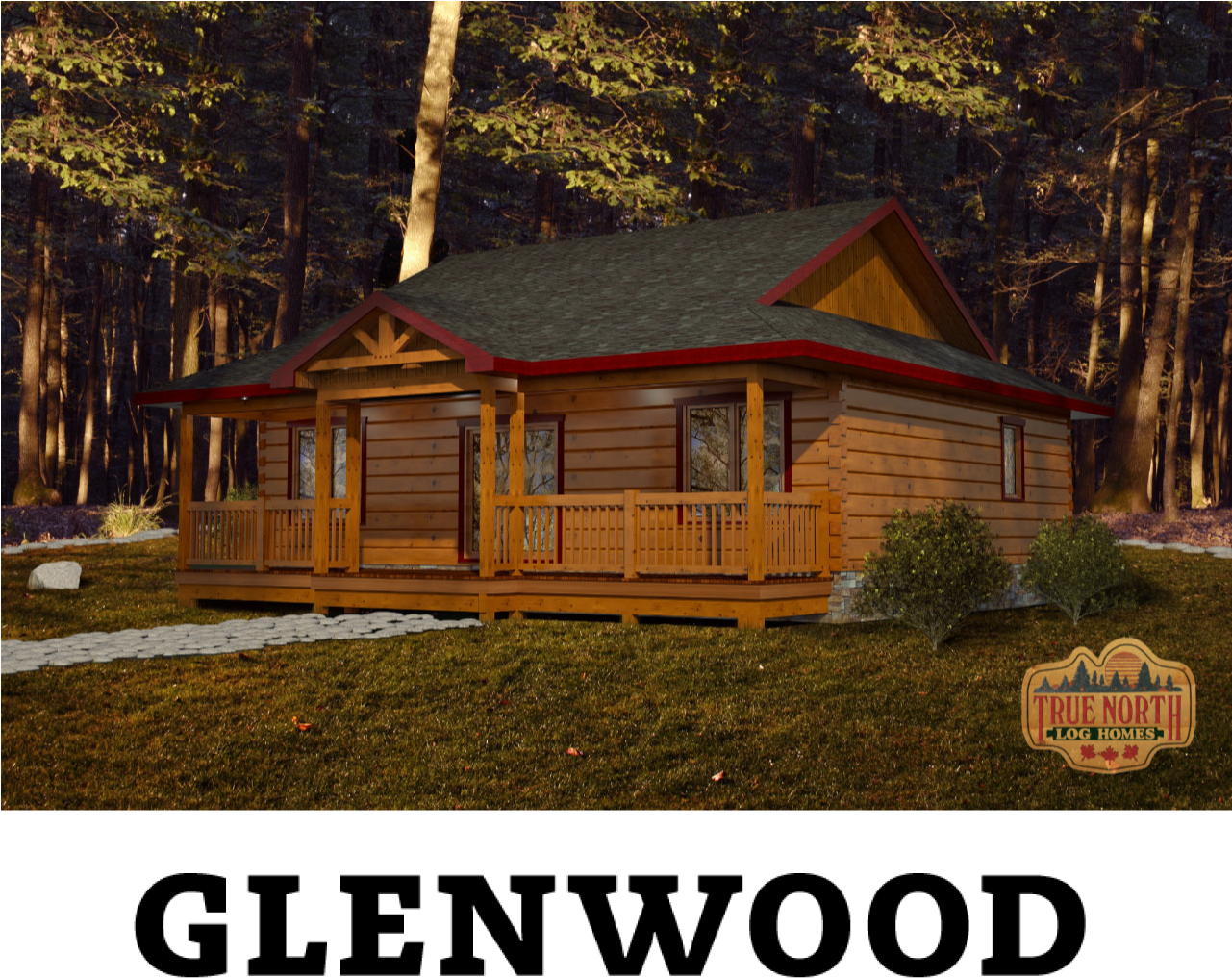 Cabin Series By True North Log Homes (1280x1084), Png Download