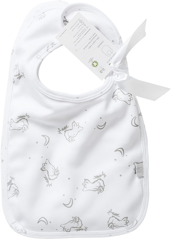 Fox Bib Set Organic - Bag (644x878), Png Download
