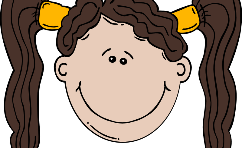 Clipartistnet Clip Art Gerald Girl Face Clip Art Meme - Cartoon Girl Face Clip Art (800x491), Png Download