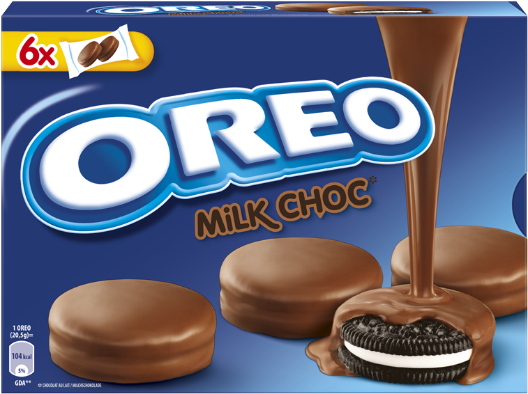 Oreo Cookies Covered With Milk Chocolate - Oreo Milk Choc (800x632), Png Download