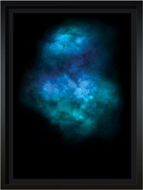 Galaxy Explosion Turquoise - Nebula (550x745), Png Download