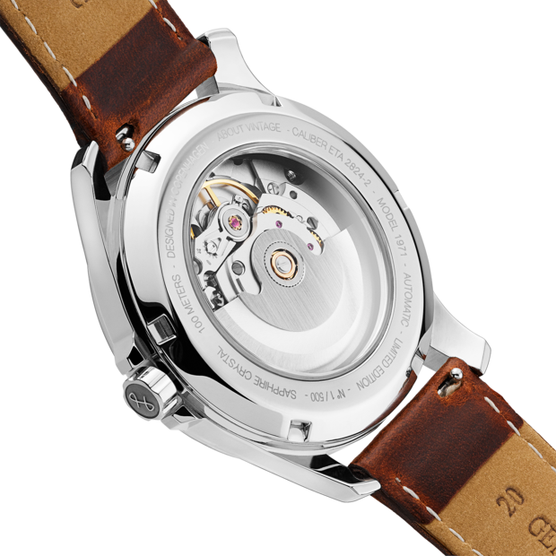 1971 Automatic, Gold / Night Blue Sunray - Swiss Limited Edition Watches (620x620), Png Download