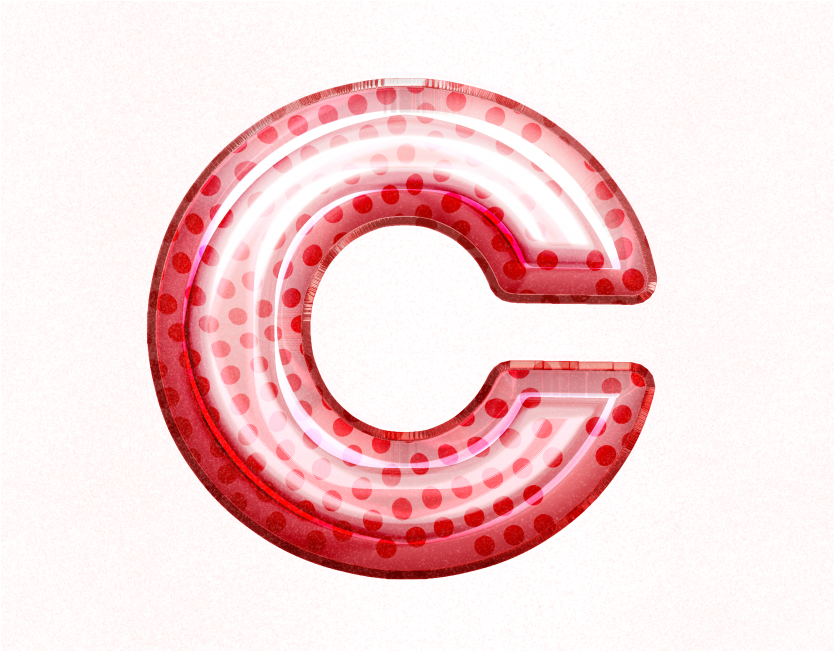 Balloon Style Letter C - Number (866x650), Png Download