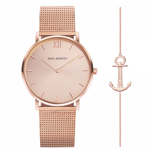 Paul Hewitt Set Sailor Rose Sunray & Anchor Spirit - Paul Hewitt Rose Gold Watch (600x600), Png Download