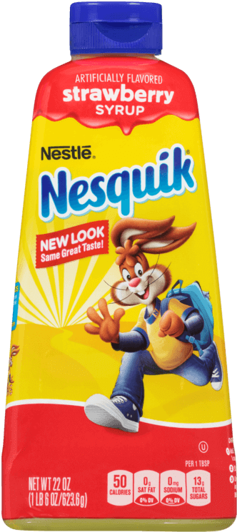 Nesquik® Strawberry Syrup - Nesquik Chocolate Syrup (750x750), Png Download