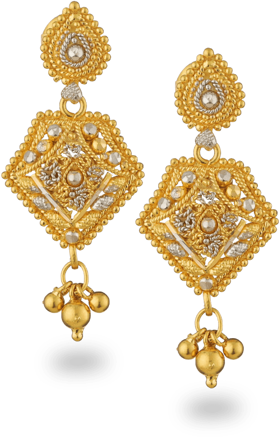 22ct Gold Filigree Earrings - Antara Banerjee (1000x1000), Png Download