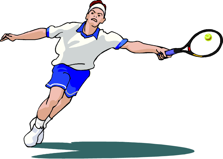 Png - - Clip Art Of Tennis Player (780x555), Png Download