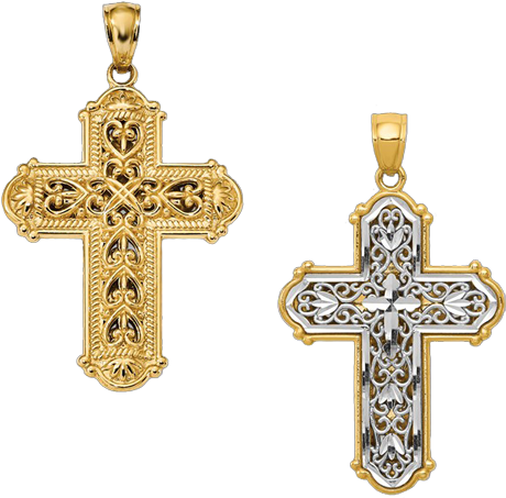 Zgold Filigree Cross K6267 - Cross (600x600), Png Download