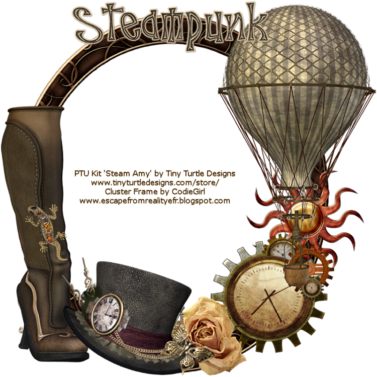 By Maren - Steampunk Cluster Frame (750x750), Png Download