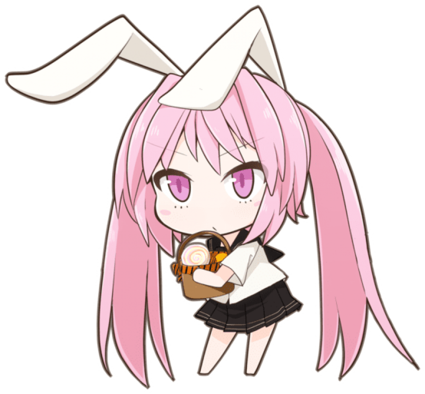 Free Png Download Anime Girl Bunny Chibi Png Images - Chibi Rabbit Girl Anime (850x788), Png Download
