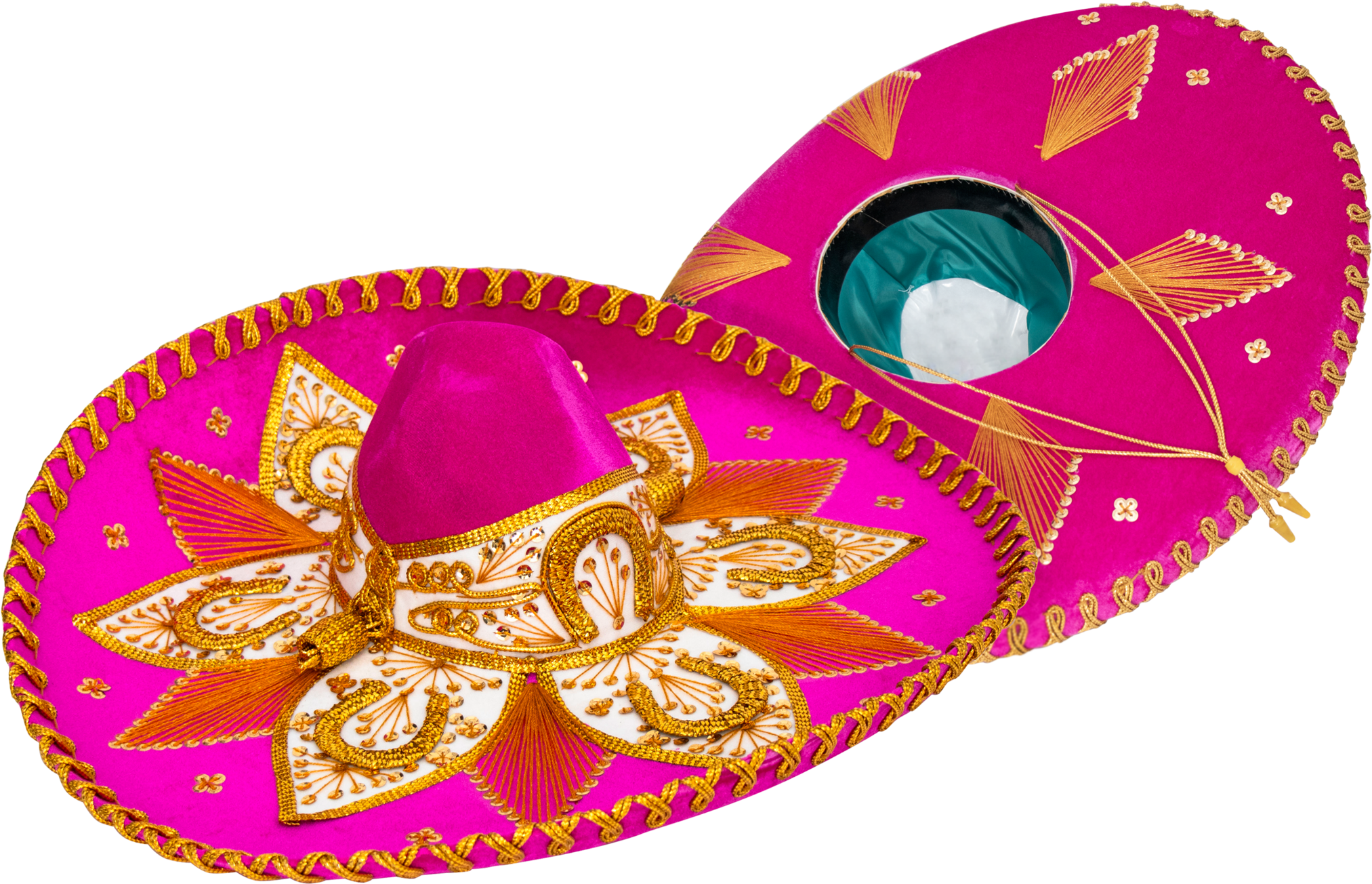 Genuine Sombrero Adult Mariachi Sombrero Charro Hat - Motif (2048x1303), Png Download