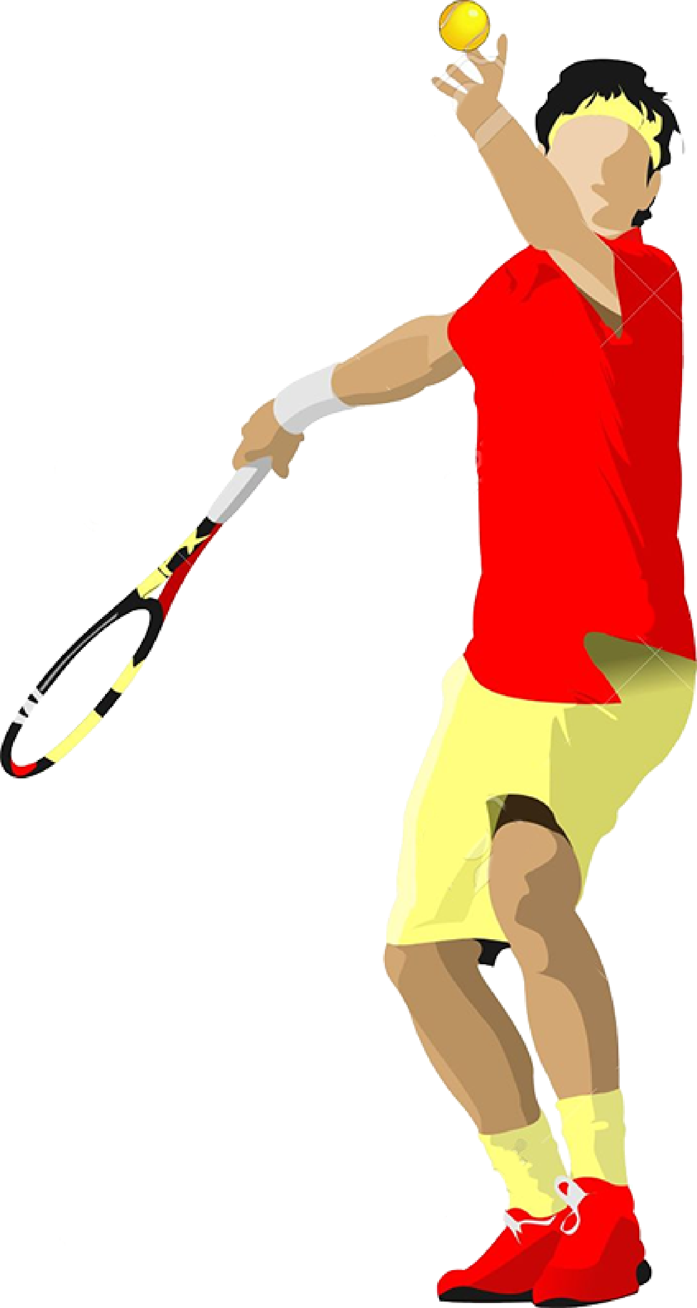 Alright I Know My Level - Tennis Player Cartoon Transparent (1400x2625), Png Download