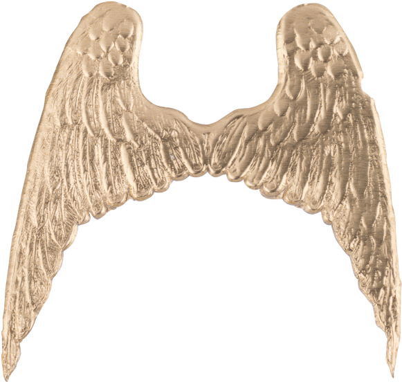 Die Cut Articles Angel Wings Gold, 6 X 6cm - Arch (600x555), Png Download