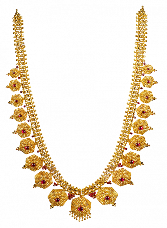 Pourvika N 2200-14 - Gold Necklace Traditional Designs (540x735), Png Download