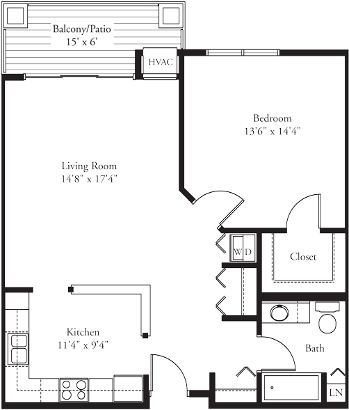 Download Floor Plan Pllmnplc Reading 8 03 - 1 Bedroom Condominium Floor Plans (518x600), Png Download